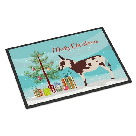 Carolines Treasures American Spotted Donkey Christmas Indoor or Outdoor Mat - 18 x 27 in. BB9218MAT